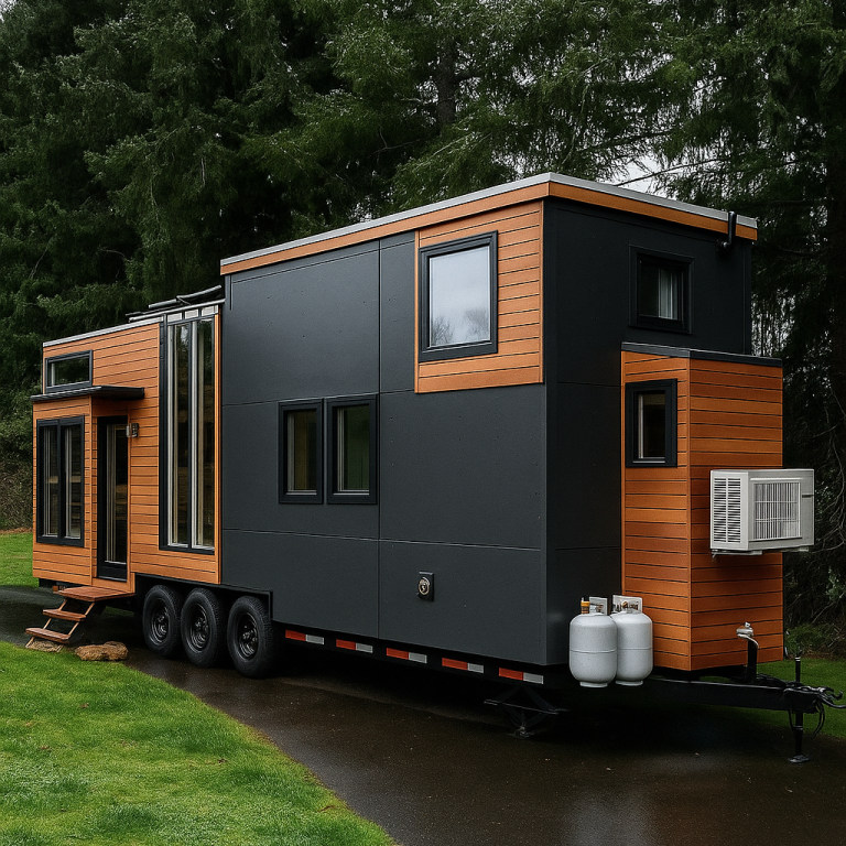Tiny House Nordlicht auf Trailer mit Holz- und Aluminiumbauweise – mobiles Premium-Zuhause für jedes Grundstück